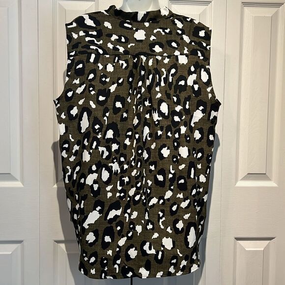 Jones New‎ York Sleeveless Animal Print Top Size L/XL - Picture 5 of 9